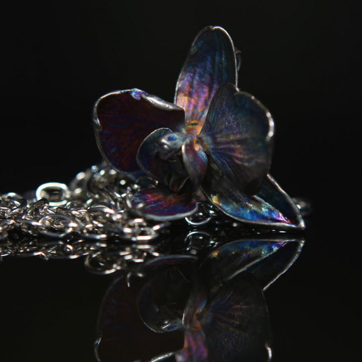 Кулон в серебре Fleur de Magique, Орхидея, фото 2